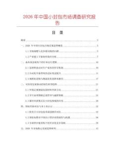 2026年中国小封包市场调查研究报告