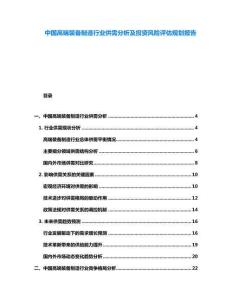 中國(guó)高端裝備制造行業(yè)供需分析及投資風(fēng)險(xiǎn)評(píng)估規(guī)劃報(bào)告