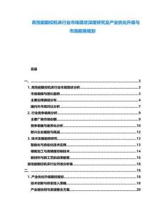 高性能數(shù)控機床行業(yè)市場現(xiàn)狀深度研究及產業(yè)優(yōu)化升級與市場前景規(guī)劃