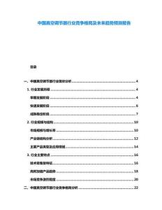 中國真空調(diào)節(jié)器行業(yè)競爭格局及未來趨勢預測報告