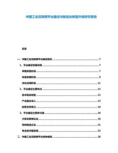 中國工業(yè)互聯(lián)網(wǎng)平臺(tái)建設(shè)與制造業(yè)轉(zhuǎn)型升級(jí)研究報(bào)告