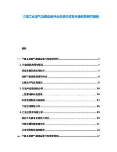 中國工業(yè)廢氣治理設(shè)備行業(yè)投資價(jià)值及市場(chǎng)前景研究報(bào)告