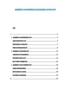 金融服務(wù)行業(yè)供需格局變化及投資發(fā)展計(jì)劃評(píng)估分析