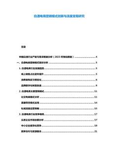 白酒電商營銷模式創(chuàng)新與流量變現(xiàn)研究