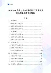 2025-2030年多功能电热炖汤机行业深度调研及发展战略咨询报告