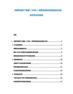 中國甲基異丁基酮（MIBK）萃取劑回收系統(tǒng)智能化改造經濟性分析報告