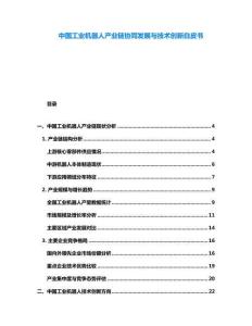 中國(guó)工業(yè)機(jī)器人產(chǎn)業(yè)鏈協(xié)同發(fā)展與技術(shù)創(chuàng)新白皮書