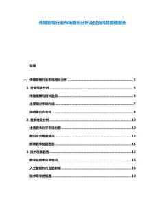 傳媒影視行業(yè)市場增長分析及投資風險管理報告