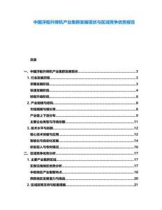 中國浮船升降機產(chǎn)業(yè)集群發(fā)展現(xiàn)狀與區(qū)域競爭優(yōu)勢報告