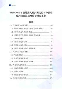 2025-2030年消防無人機火源定位與撲救行業跨境出海戰略分析研究報告