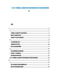 2025中國稀土永磁材料市場供需格局與價格走勢預測報告
