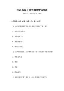 2025年電子商務(wù)網(wǎng)絡(luò)營(yíng)銷考試