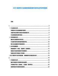 2025載貨車行業(yè)融資渠道創(chuàng)新與資本運(yùn)作研究報(bào)告