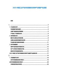 2025中國工業(yè)氣體市場格局與特種氣體國產(chǎn)化進(jìn)度