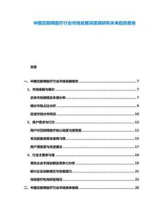 中國互聯網醫療行業市場發展深度調研和未來趨勢報告