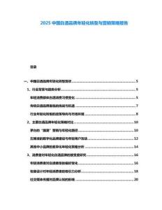 2025中國白酒品牌年輕化轉(zhuǎn)型與營銷策略報(bào)告