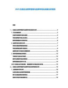 2025白酒企業(yè)跨界營(yíng)銷與品牌年輕化戰(zhàn)略分析報(bào)告