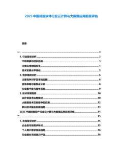 2025中國(guó)排版軟件行業(yè)云計(jì)算與大數(shù)據(jù)應(yīng)用前景評(píng)估