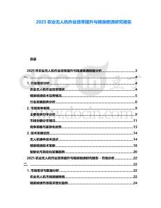 2025農業無人機作業效率提升與精準噴灑研究報告