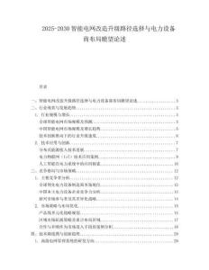 2025-2030智能電網(wǎng)改造升級(jí)路徑選擇與電力設(shè)備商布局瞻望論述