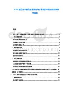 2025醫(yī)療元宇宙在醫(yī)學(xué)教育與手術(shù)模擬中的應(yīng)用前景研究報告