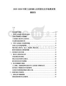 2025-2030中國(guó)工業(yè)機(jī)器人應(yīng)用普及及市場(chǎng)需求預(yù)測(cè)報(bào)告