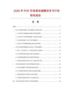 2026年POF環保型收縮膜項目可行性研究報告