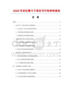 2026年定位管卡子項目可行性研究報告