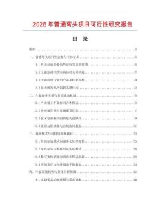 2026年普通彎頭項(xiàng)目可行性研究報(bào)告