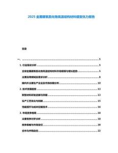 2025金屬硼氧氮化物高溫結(jié)構(gòu)材料蠕變抗力報(bào)告