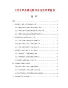 2026年多排線項(xiàng)目可行性研究報(bào)告