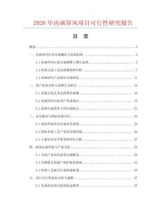 2026年内画屏风项目可行性研究报告