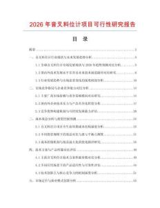 2026年音叉料位計項目可行性研究報告