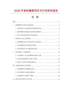 2026年紫砂雕塑項目可行性研究報告