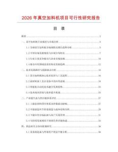 2026年真空加料機項目可行性研究報告