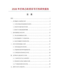 2026年打纬凸轮项目可行性研究报告