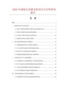 2026年滾輪壓花熨光機項目可行性研究報告