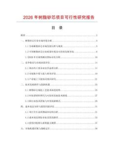 2026年树脂砂芯项目可行性研究报告