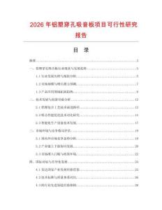 2026年鋁塑穿孔吸音板項(xiàng)目可行性研究報(bào)告