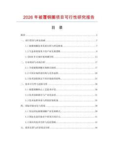2026年被覆鋼圈項目可行性研究報告