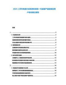 2025二手車電商行業檢測標準統一與金融產品配套及用戶信任建立報告