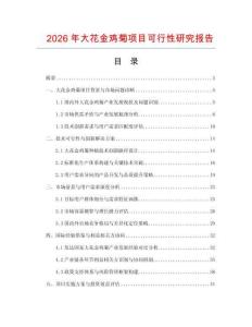 2026年大花金雞菊項目可行性研究報告