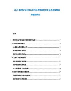2025智利礦業開發行業市場供需現狀分析及未來發展趨勢規劃研究