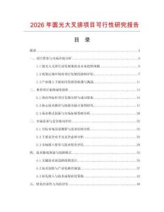 2026年圓光大叉排項(xiàng)目可行性研究報(bào)告