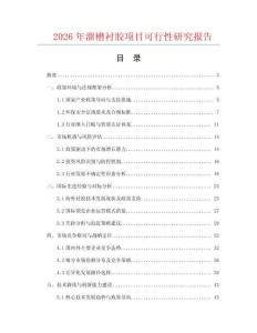 2026年溜槽襯膠項目可行性研究報告