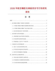 2026年航空橡胶石棉板项目可行性研究报告