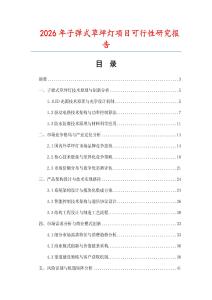 2026年子彈式草坪燈項目可行性研究報告