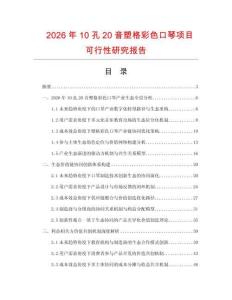 2026年10孔20音塑格彩色口琴項(xiàng)目可行性研究報(bào)告