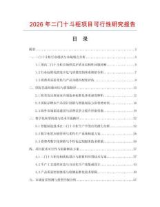 2026年二門十斗柜項目可行性研究報告