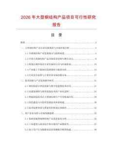 2026年大型鋼結(jié)構(gòu)產(chǎn)品項(xiàng)目可行性研究報(bào)告